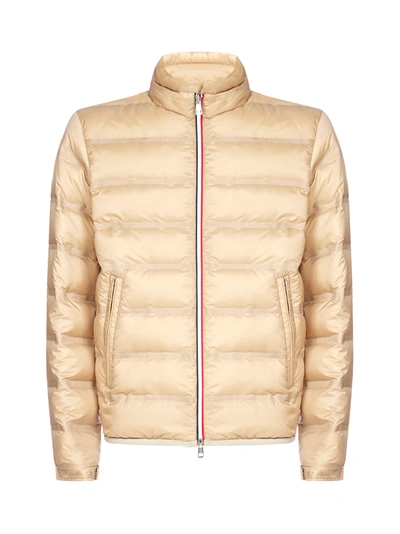 Moncler Men's 1952 Helfferich Quilted Tricolor Puffer Coat In Gold