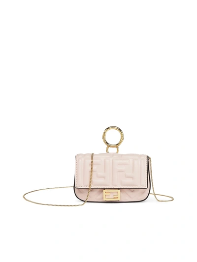 Fendi Nano Baguette Charm In Pink & Purple