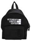 VETEMENTS VETEMENTS LOGO LIMITED EDITION BACKPACK,11717760