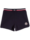 MONCLER JERSEY SHORTS WITH LOGO PATCH,11719707