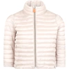SAVE THE DUCK BEIGE JACKET FOR GIRL WITH ICONIC PATCH,J36820G IRIS12 40003