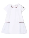 MONCLER WHITE STRETCH-COTTON T-SHIRT DRESS,8I721108790AB 002