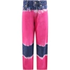 Alberta Ferretti Teen Tie-dye Straight Leg Jeans In Fuchsia