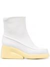Camper Kaah Block-heel Boots In White