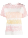 SEE BY CHLOÉ LOGO-EMBROIDERED TIE-DYE T-SHIRT