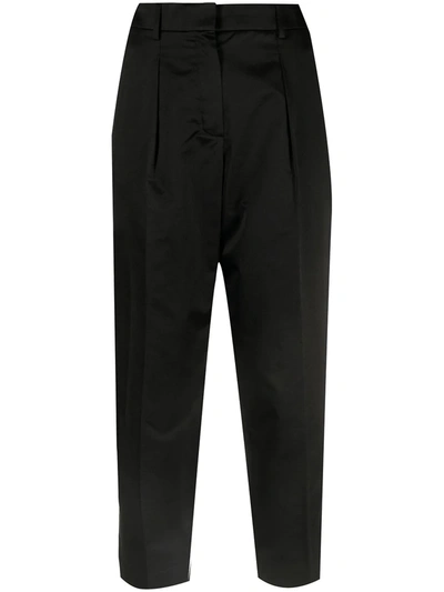 Pre-owned Hermes  Cropped Tailored Trousers In Black