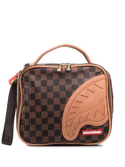 Sprayground Henny Checkered Lunch Bag In Brown