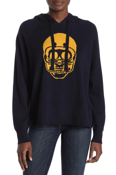 Skull Cashmere Collegiate  Hoodie In Nittany Navy/corona