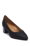 Aquatalia Women's Pasha Woven Leather Pumps In Navy