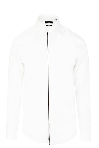 Hugo Boss Boss Men's Javis Slim-fit Evening Shirt In White