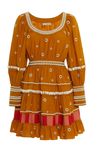 Ulla Johnson Adama Embroidered Long-sleeve Dress In Print