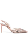 RENÉ CAOVILLA ISABEL 80MM CRYSTAL-EMBELLISHED PUMPS