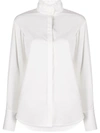 FRAME RUFFLE-COLLAR LONG-SLEEVED SHIRT