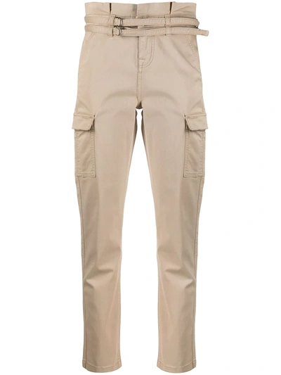 7 For All Mankind Paperbag Cargo Trousers In Beige In Neutrals
