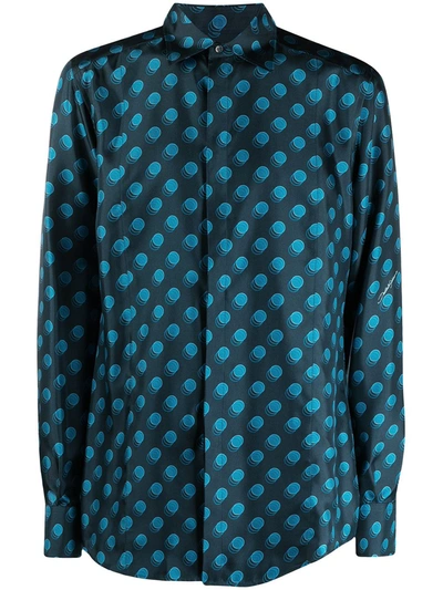 Dolce & Gabbana All-over Patterned Shirt In Blue