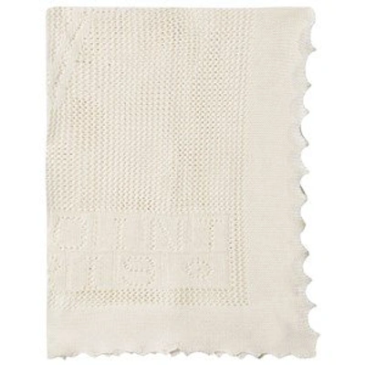 Bonpoint White  Paris Crochet Blanket