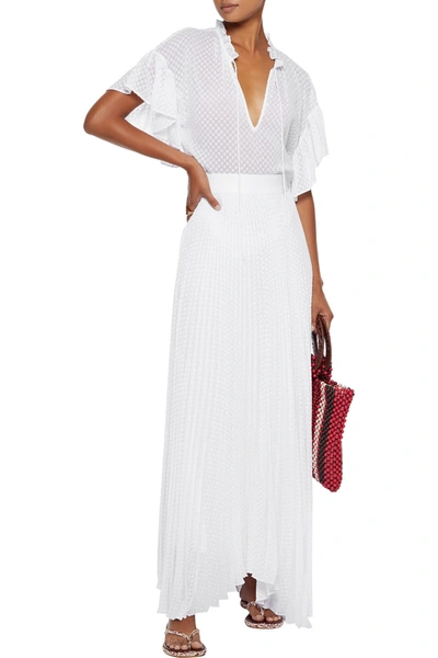 Alice And Olivia Julius Ruffle-sleeve Tunic Top (62% Off) - Comparable Value $265 In White