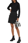 Red Valentino Point D'esprit-trimmed Cashmere And Silk-blend Sweater In Black