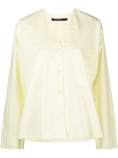 Sofie D'hoore Breach V-neck Cotton Shirt In Yellow