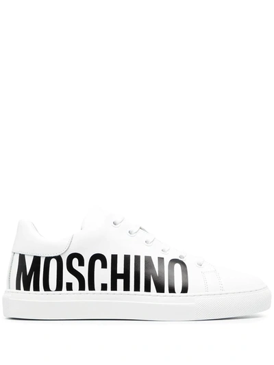 Moschino Logo-print Sneakers In White