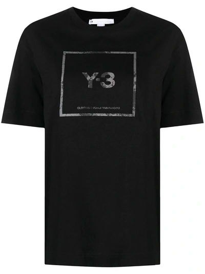 Y-3 Logo-print Cotton T-shirt In Black