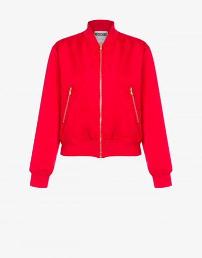 Moschino Lightweight Bomber Jacket Chinese New Year In Red