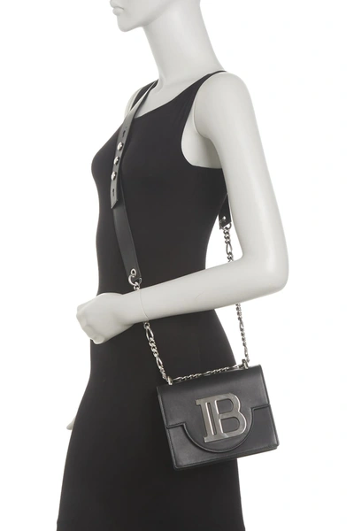 Balmain Calfskin Crossbody Bag In Black