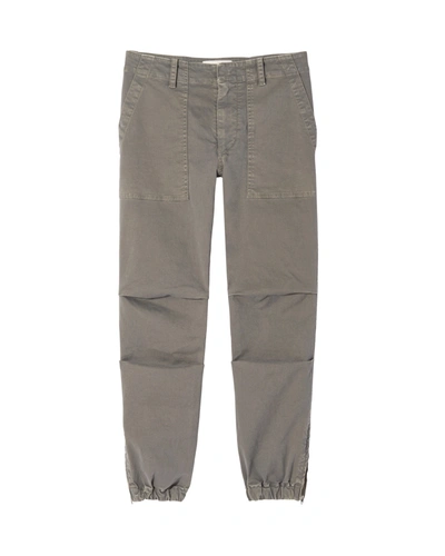 Nili Lotan Cropped French Military Pant In Cement