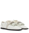 ZIMMERMANN RAFFIA AND LEATHER DERBY SHOES,P00526349
