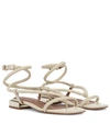 SOULIERS MARTINEZ AMANECER 45 BRAIDED LEATHER SANDALS,P00527612
