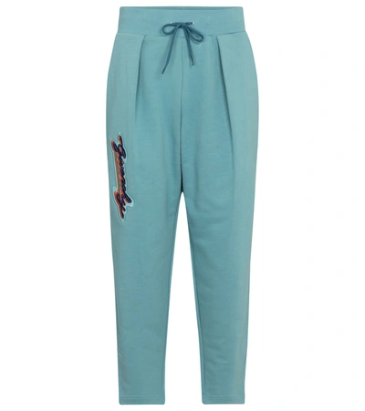 Givenchy Cropped Jogging Trousers, Celestial Blue