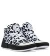 Adidas By Stella Mccartney Treino Leopard Print High-top Sneakers In Black