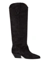 ISABEL MARANT BLACK SUEDE DENVEE BOOTS