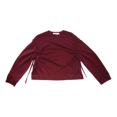 Pre-owned Cã©dric Charlier Burgundy Cotton Knitwear