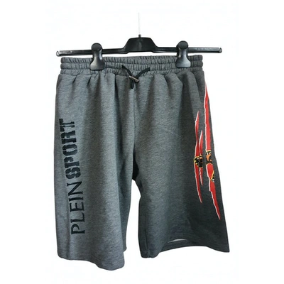 Pre-owned Philipp Plein Grey Cotton Shorts