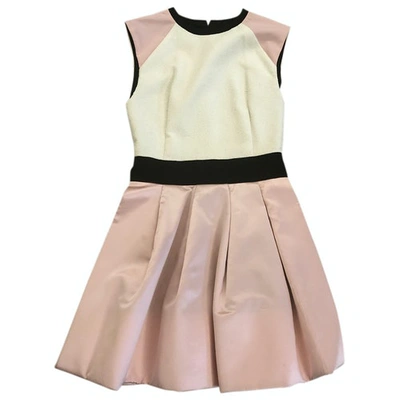 Pre-owned Fausto Puglisi Silk Mini Dress In Pink