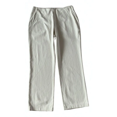 Pre-owned Valentino Straight Pants In Beige