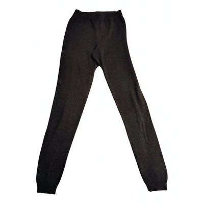 Pre-owned Moschino Black Cotton Trousers