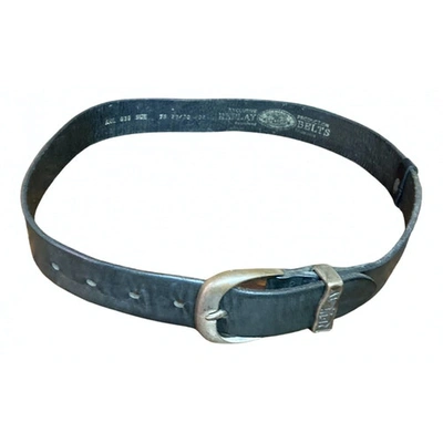 Pre-owned Replay Leather Belt In Black