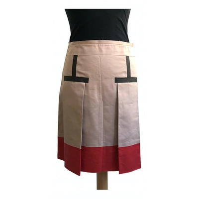 Pre-owned Jil Sander Mini Skirt In Beige