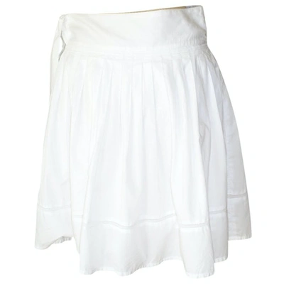 Pre-owned Burberry Mini Skirt In White