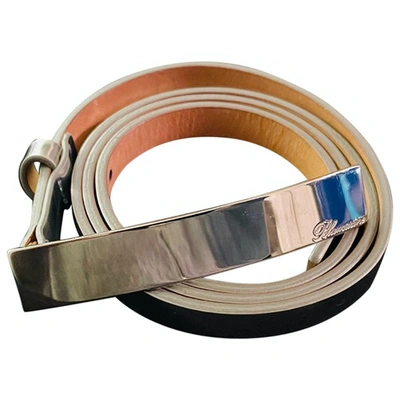 Pre-owned Blumarine Leather Belt In Silver