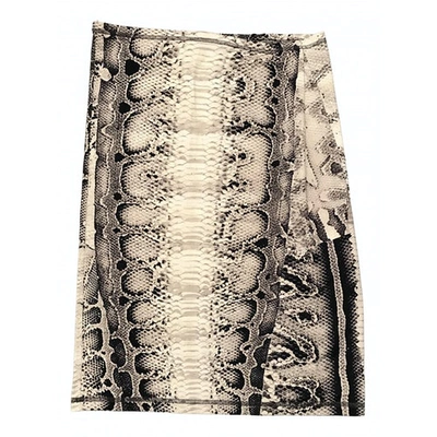 Pre-owned Just Cavalli Mid-length Skirt In Ecru