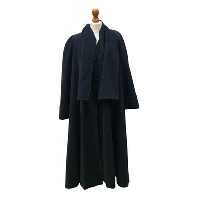 Pre-owned Trussardi Wool Coat In Anthracite