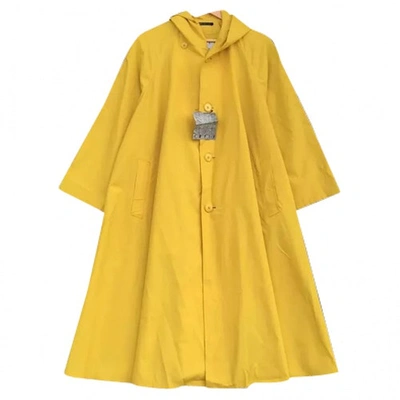 Pre-owned Yohji Yamamoto Coat In Yellow