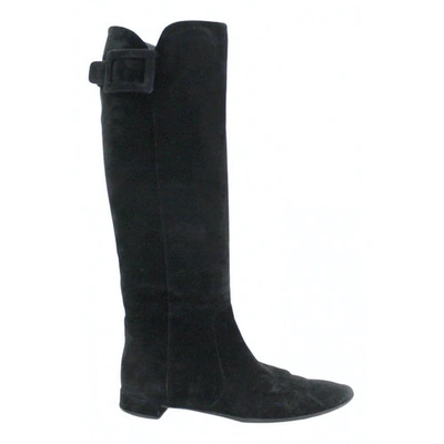 Pre-owned Roger Vivier Boots In Black