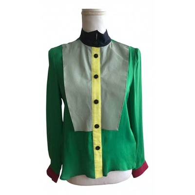 Pre-owned Armani Collezioni Silk Shirt In Multicolour
