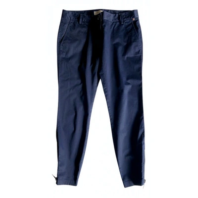 Pre-owned Burberry Slim Pants In Blue