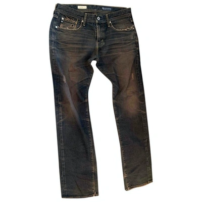 Pre-owned Adriano Goldschmied Straight Jeans In Black