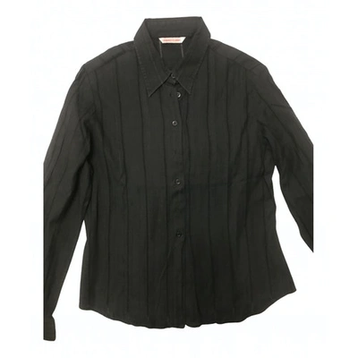 Pre-owned Versace Blouse In Black